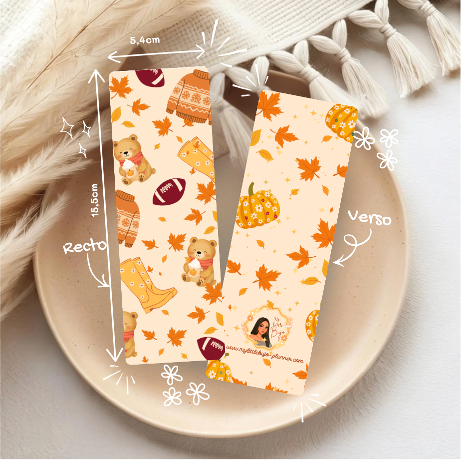 Marque page - Cosy autumn vibes - Ours