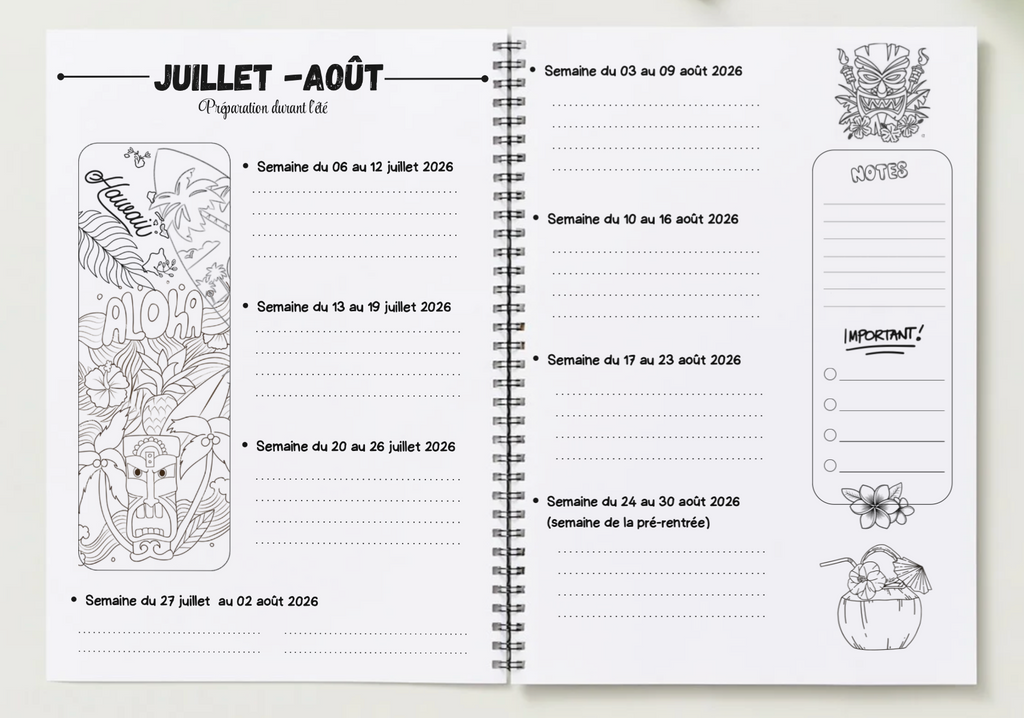 Agenda enseignant 2026/2027 - Teckel Lover- Spirale