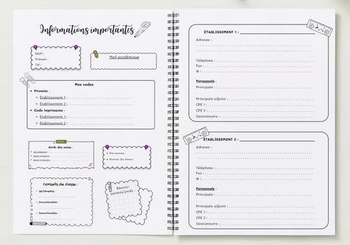 Agenda enseignant 2026-2027 - Disco Vibes - Format spirale