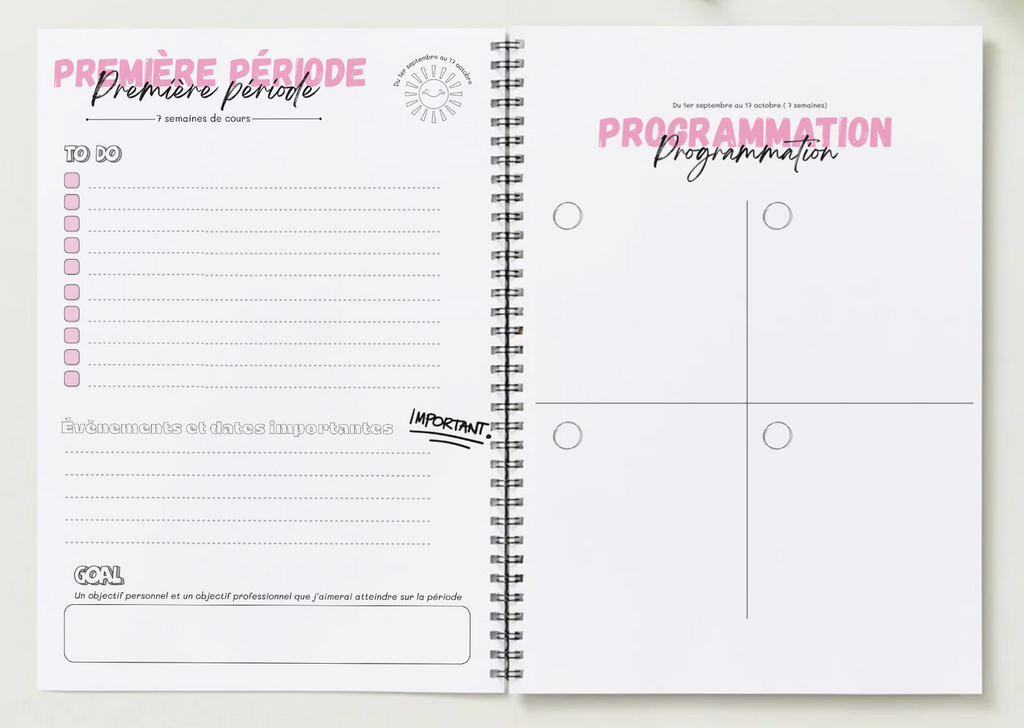 Agenda enseignant 2026-2027 - Disco Vibes - Format spirale