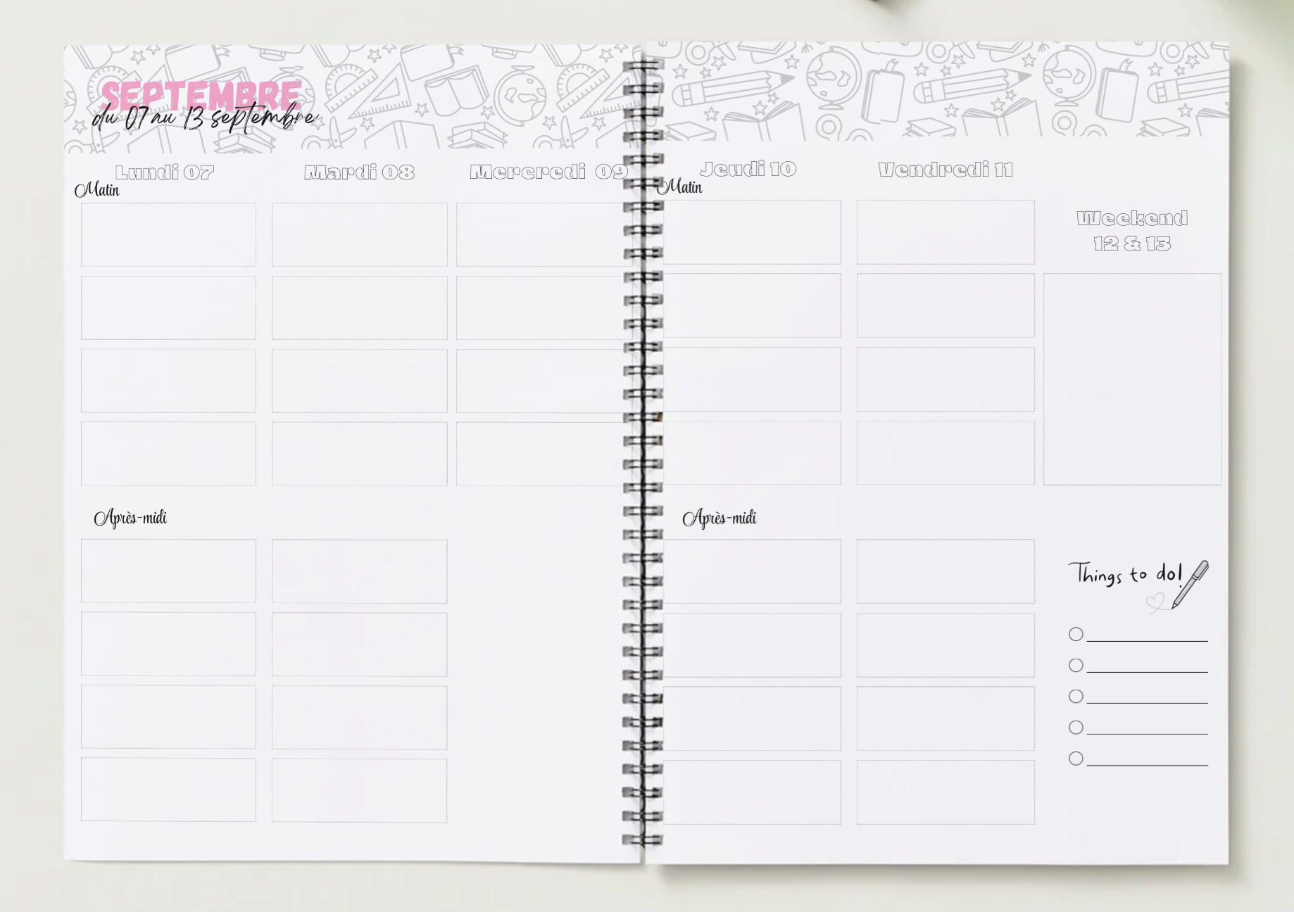 Agenda enseignant 2026/2027 - Autumn Vibes- Spirale