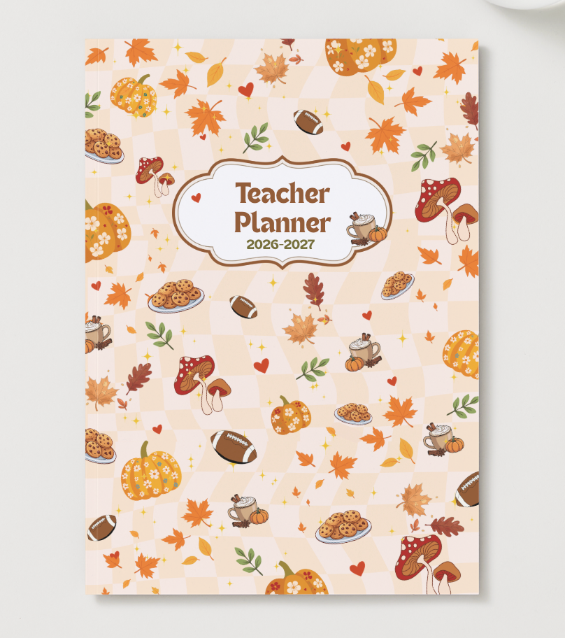 Agenda enseignant 2026/2027 - Autumn Vibes- Reliure à plat