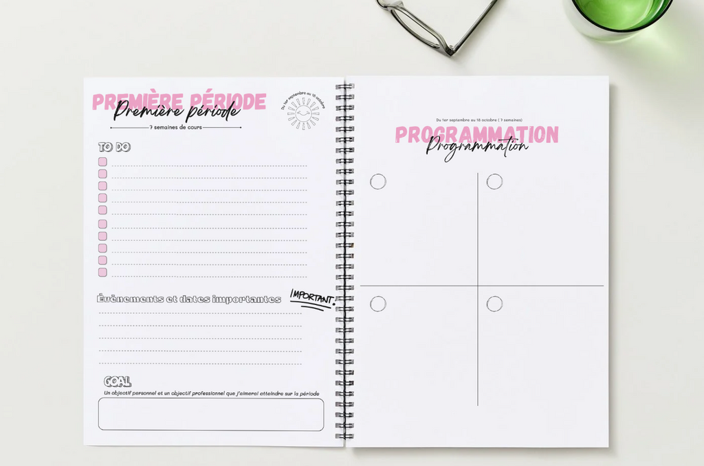 Agenda enseignant 2025-2026 - Format spirale