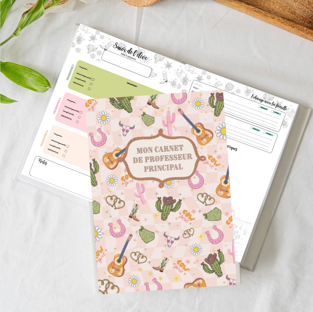 Carnet de bord professeur principal - Reliure à plat