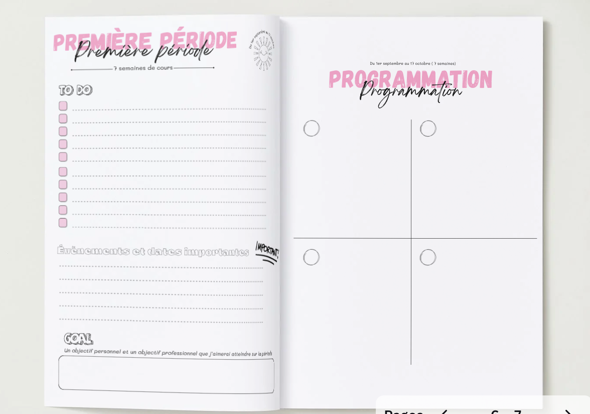 Agenda enseignant 2026-2027 - Disco Vibes - Reliure à plat