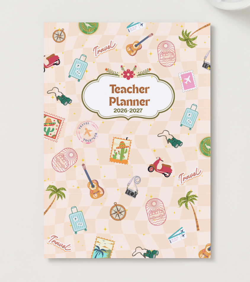 Agenda enseignant 2026/2027 - Travel - Reliure à plat